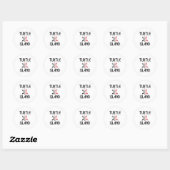 Rode/zwarte Turtle Island Stickers (rond) (Vel)