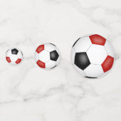rode zwarte voetballen kinder partij confetti (Voorkanten)