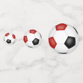 rode zwarte voetballen kinder partij confetti (Achterkanten)