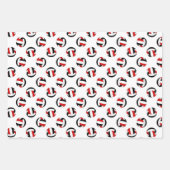 Rode zwarte volleyballen Team viering verjaardag Inpakpapier Vel (Voorkant 3)