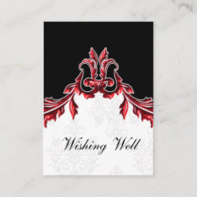 Rode zwarte wenskaarten