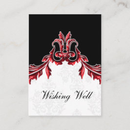 Rode zwarte wenskaarten informatiekaartje