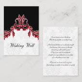 Rode zwarte wenskaarten informatiekaartje (Voorkant / Achterkant)