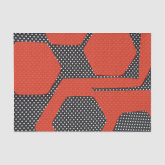 RODE ZWARTE WITTE ABSTRACTE WEEFSELPAPIER TISSUEPAPIER