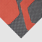 RODE ZWARTE WITTE ABSTRACTE WEEFSELPAPIER TISSUEPAPIER (Detail)