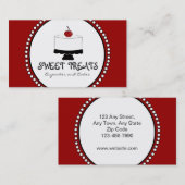 Rode zwarte witte bakkerij-Visitekaartjes Visitekaartje (Voorkant / Achterkant)