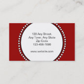 Rode zwarte witte bakkerij-Visitekaartjes Visitekaartje (Achterkant)