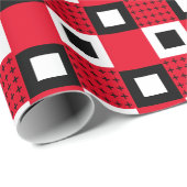  rode zwarte & witte gereduceerde esthetische anes cadeaupapier (Rol Hoek)