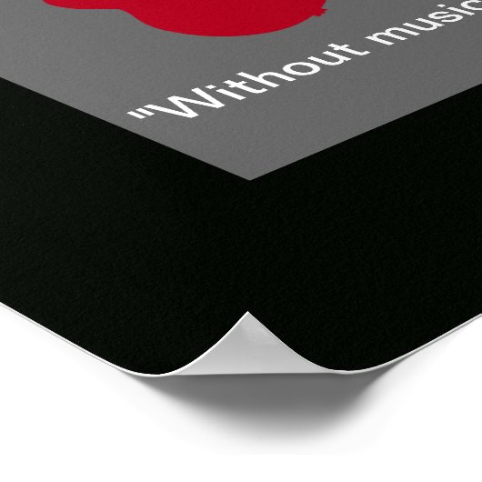 rode/zwarte/witte gitaren voor muzikanten poster (Hoek)