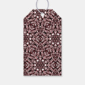 Rode, zwarte, witte harten cadeau Labels Cadeaulabel (Voorkant)