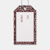 Rode, zwarte, witte harten cadeau Labels Cadeaulabel (Achterkant)