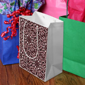 Rode, zwarte, witte harten medium cadeauzakje