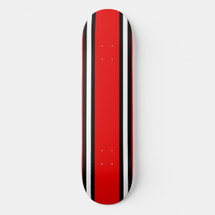Rode Zwarte & Witte Pinstrepen Skateboarddek Persoonlijk Skateboard