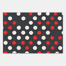  rode zwarte witte pooldop inpakpapier vel