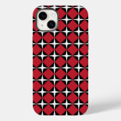Rode Zwarte & Witte Ster Diamanten Case-Mate iPhone Case (Achterkant)