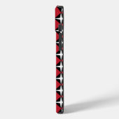 Rode Zwarte & Witte Ster Diamanten Case-Mate iPhone Case (Achterkant / Links)