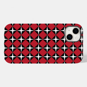 Rode Zwarte & Witte Ster Diamanten Case-Mate iPhone Case