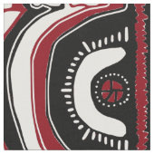 Rode zwarte witte tribale Humps Afrikaanse stof (Close Up)