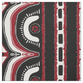 Rode zwarte witte tribale Humps Afrikaanse stof (Swatch)