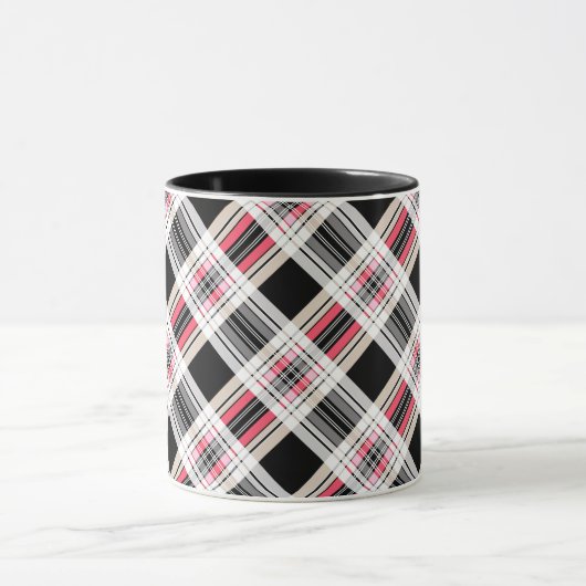 Rode zwarte witte vlegel mok (Midden)