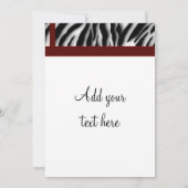 Rode zwarte Zebra bedankkaart (Achterkant)