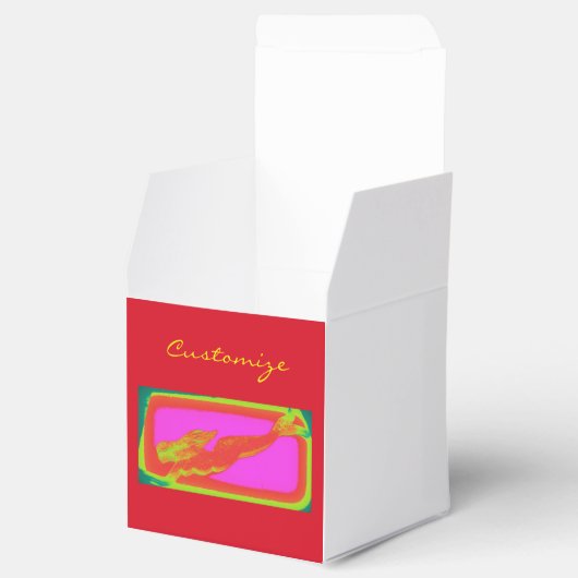 rode zwemmermaïde bedankdoosjes (Geopend)