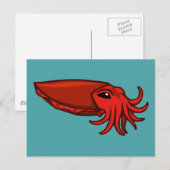 Rode zwemvis briefkaart (Voorkant / Achterkant)