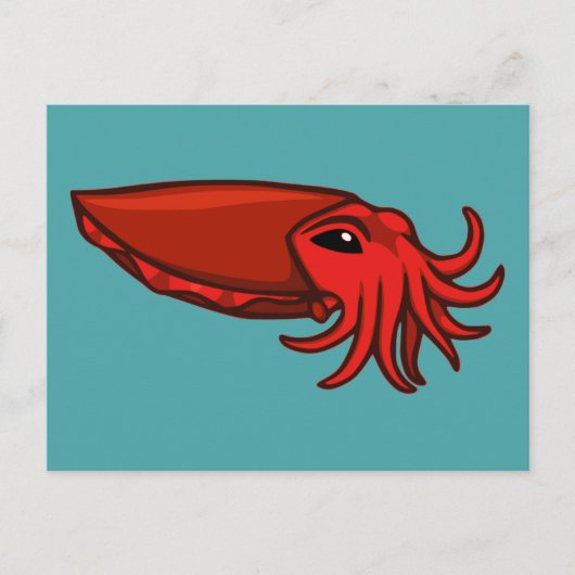 Rode zwemvis briefkaart (Voorkant)