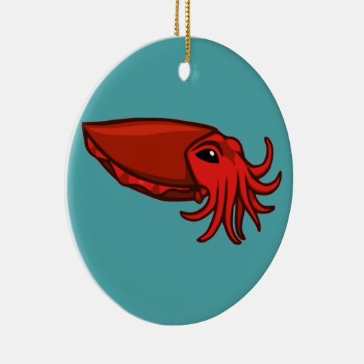 Rode zwemvis keramisch ornament (Rechts)