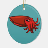 Rode zwemvis keramisch ornament (Links)