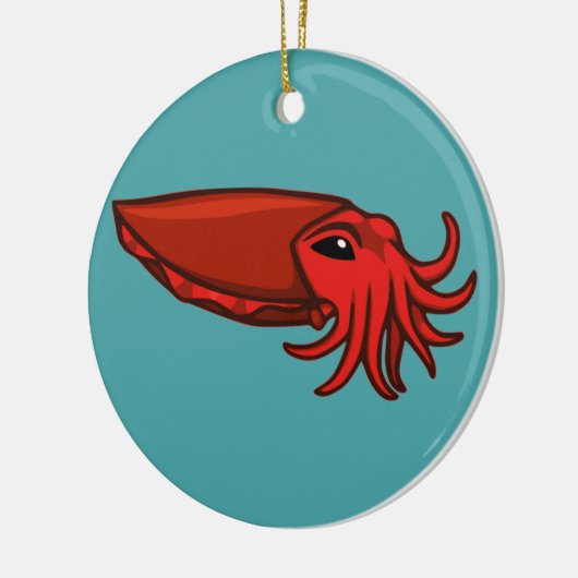 Rode zwemvis keramisch ornament (Links)