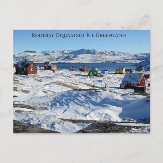 Rodebay Oqaatsut Groenland Briefkaart (Voorkant)
