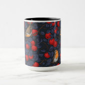 Rodeborstjes in de appelboom/blauw en rood mok (Midden)