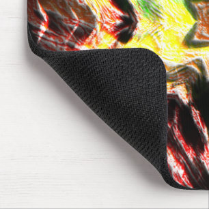 Roded inkepende ster met vrijwel versleten kleuren muismat