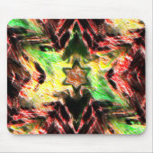Roded inkepende ster met vrijwel versleten kleuren muismat (Voorkant)