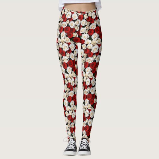 RodeenWitteRozen Leggings (Voorkant)