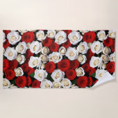 RodeEnWitteRozen Strandlaken (Voorkant)