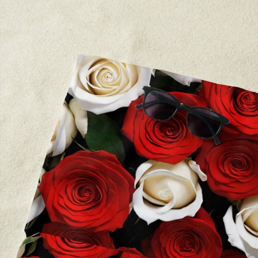 RodeEnWitteRozen Strandlaken (In situ)