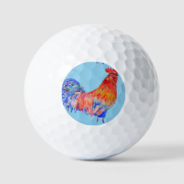 Rodehaan kip waterverf vader naam golfballen