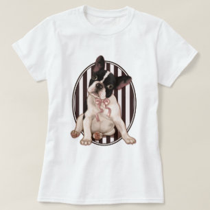 Rodehond en klassieke strepen t-shirt