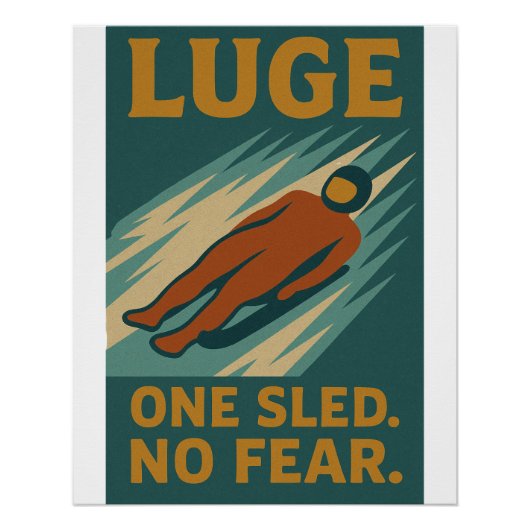 Rodelen – Één slee. Geen angst Perfect Poster (Voorkant)