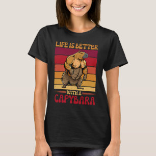 Rodent Bodybuilder met een Capybara T-shirt