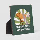 Rodent Bros Nooit Stress Grappige Capybara Fotoplaat (Voorkant)
