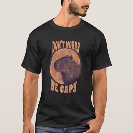 Rodent Capybara maakt zich geen zorgen over Capy C T-shirt (Voorkant)