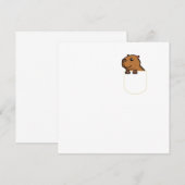 Rodent in the Pocket Gift Capybara Pocket TShirt Kaart (Voorkant / Achterkant)