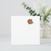 Rodent in the Pocket Gift Capybara Pocket TShirt Kaart (Staand voorkant)