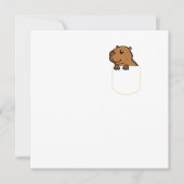 Rodent in the Pocket Gift Capybara Pocket TShirt Kaart (Voorkant)