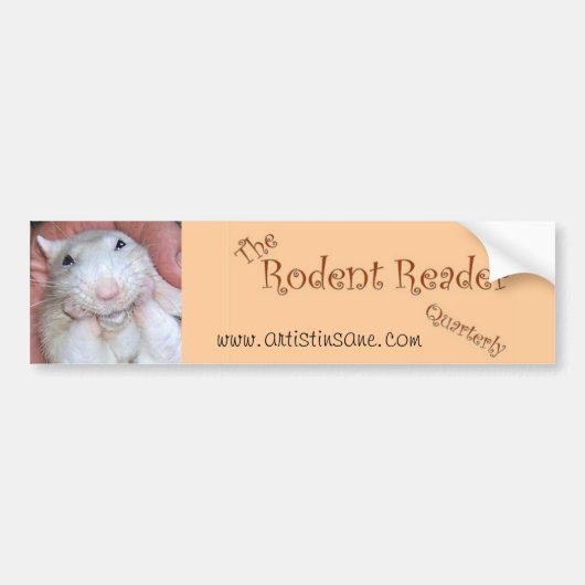 Rodent Reader Bumpersticker 1 (Voorkant)