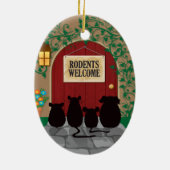 Rodents Welkom Keramisch Ornament (Achterkant)