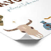 Rodeo 1e verjaardag cadeautjes bord poster (Hoek)